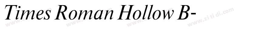 Times Roman Hollow B字体转换